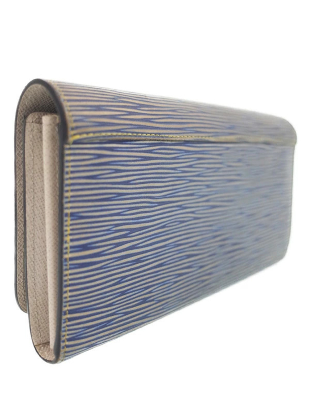 Louis Vuitton Wallet Twist Bi Denim Portefeuille fold Epi Long Blue